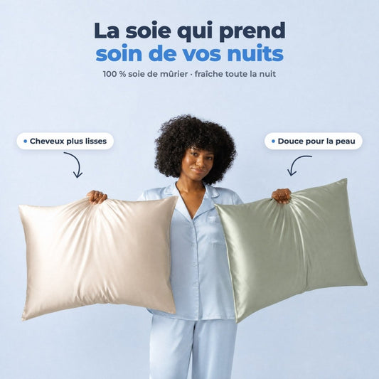 Taie en soie de mûrier Cervi-Zen™ — 22 momme - Cervi-Zen™
