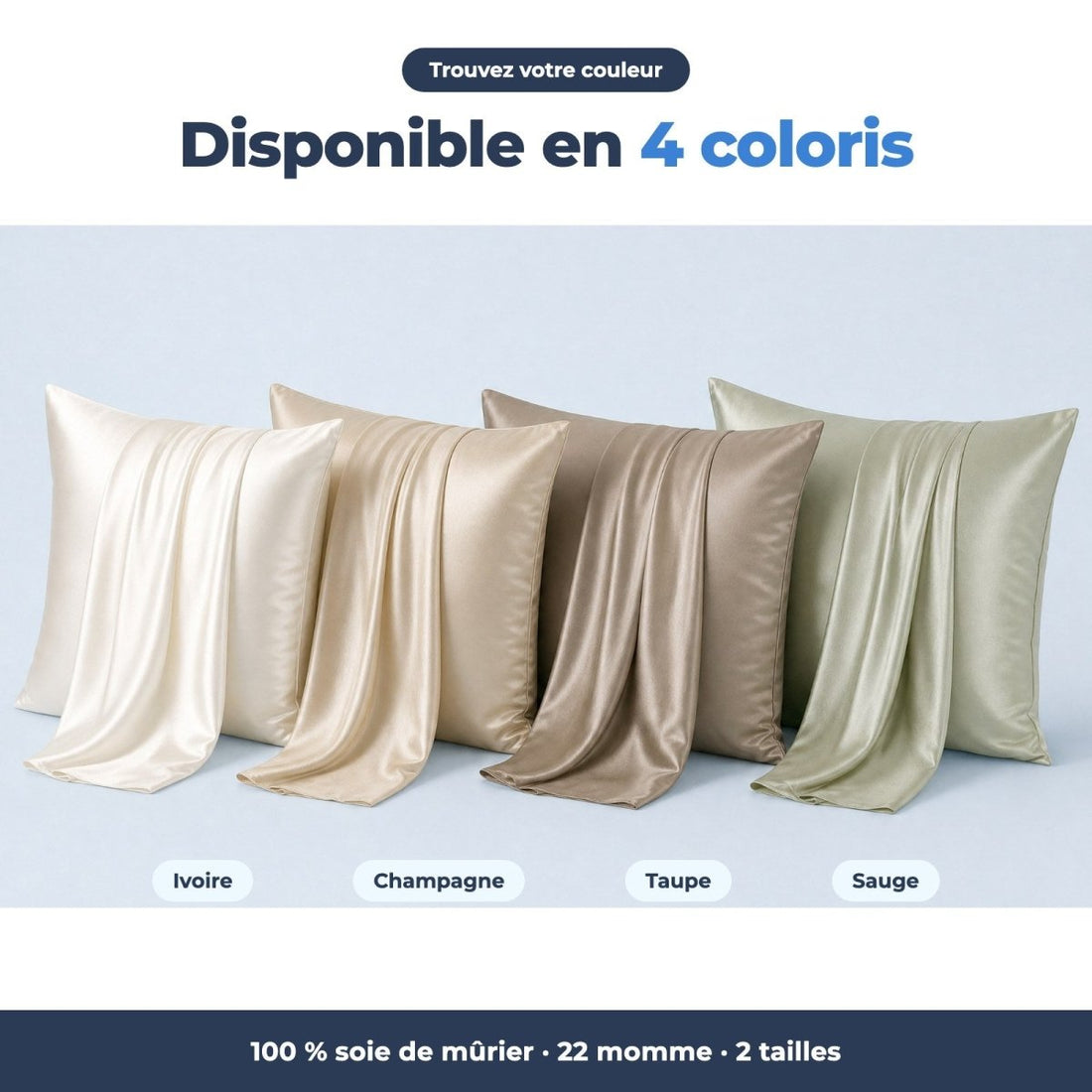 Taie en soie de mûrier Cervi-Zen™ — 22 momme - Cervi-Zen™