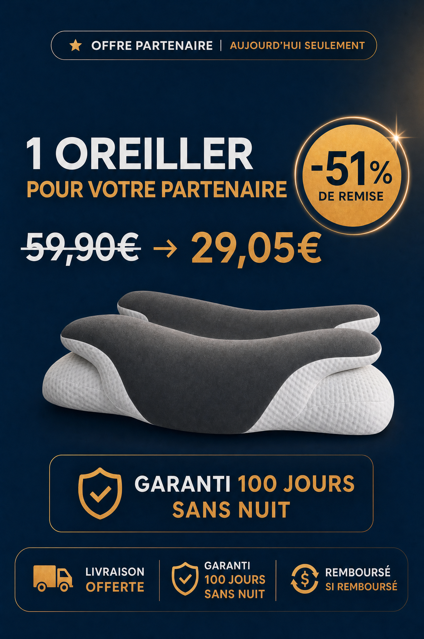 Oreiller Ergonomique Cervi-Zen™