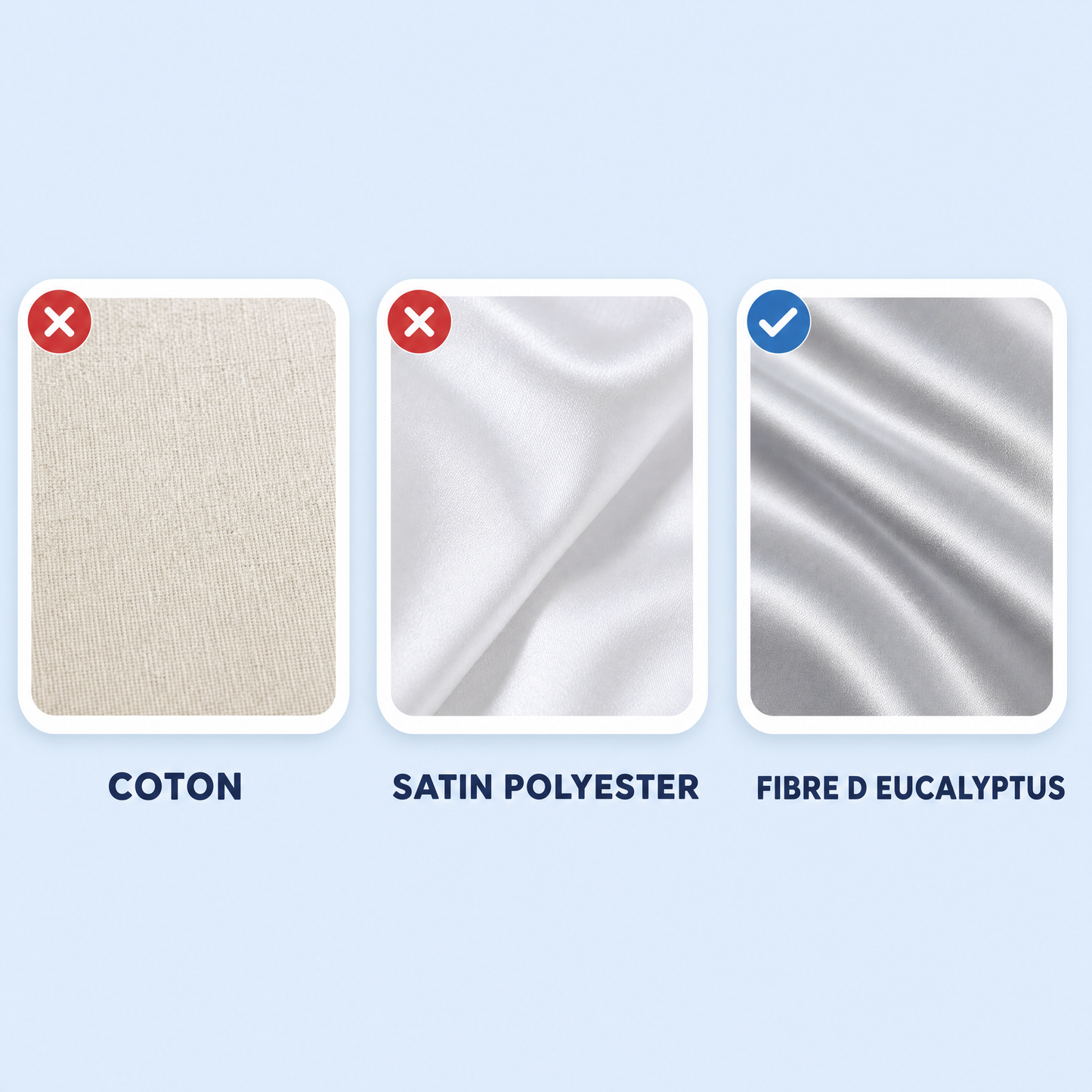 Housse Satin Platine™ — Fibre d'eucalyptus satinée